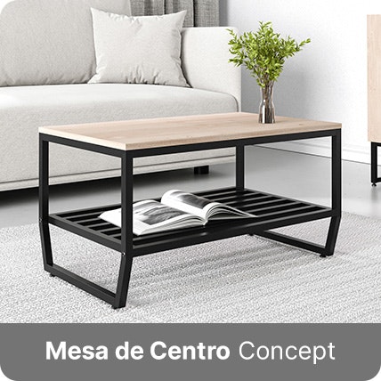Mesa de centro na cor acácia