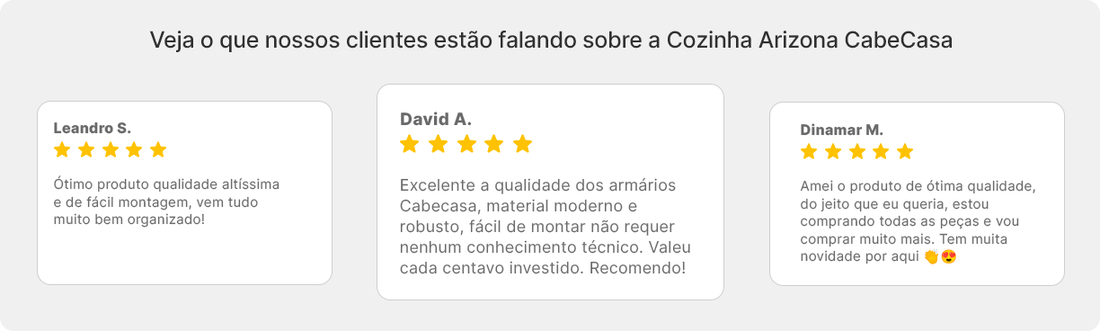 Imagem com reviews dos clientes