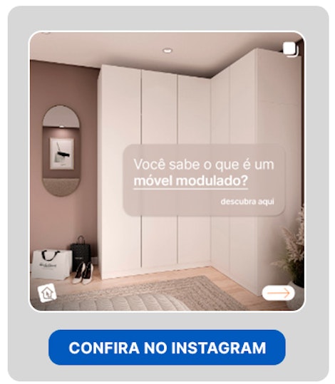 Postagem no instagram, explicando o que é um móvel modulado.