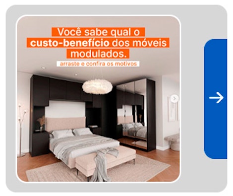 Imagem do instagram com o tem: Você sabe qual o custo-benefício dos móveis modulados?