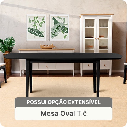 A Mesa de Jantar Oval Tiê é um produto especial e elegante, fácil de montar.