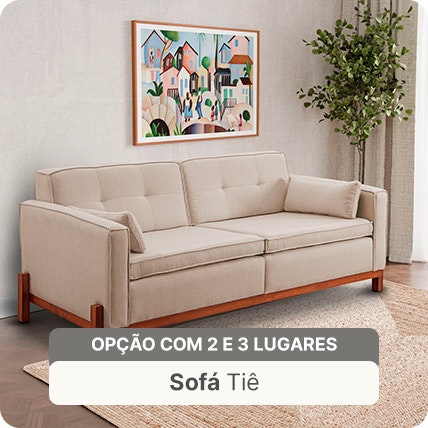 Sofá tiê com 2 e 3 lugares