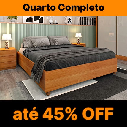 Quarto completo com até 45% OFF