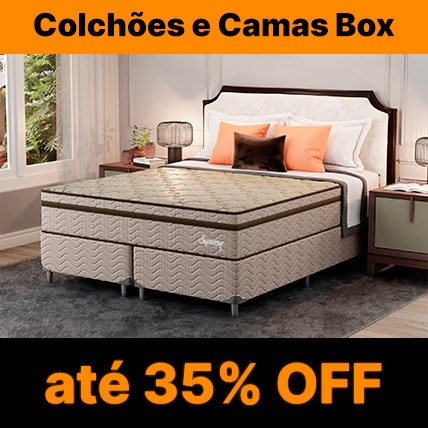 Camas e colchões com até 35% OFF