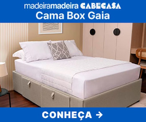 Aproveite Cama Box Gaia da CabeCasa, marca própria da MadeiraMadeira.