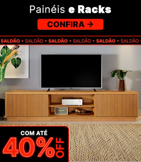 Aproveite 40% OFF em Racks e Painéis