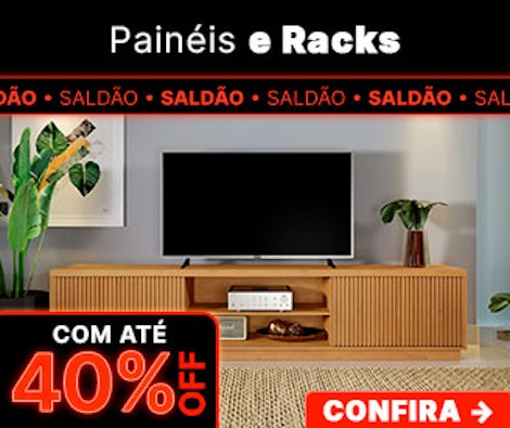 Aproveite 40% OFF em Racks e Painéis