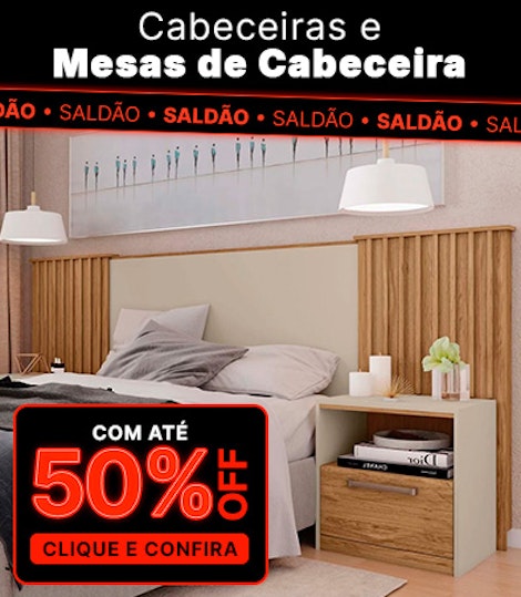 Até 50% OFF em Cabeceiras
