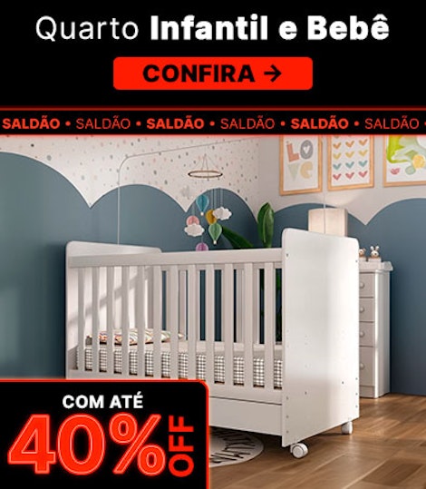 Quarto de bebê com até 40% OFF, confira.