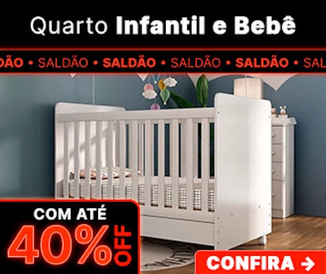 Quarto de bebê com até 40% OFF, confira.