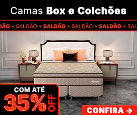Cama box com até 35% OFF, confira.