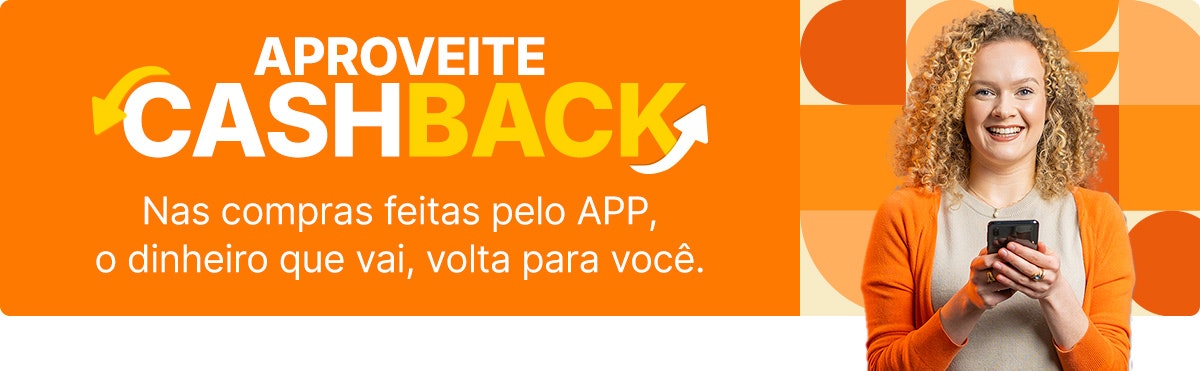 Nas compras feitas pelo APP, seu dinheiro volta para você.