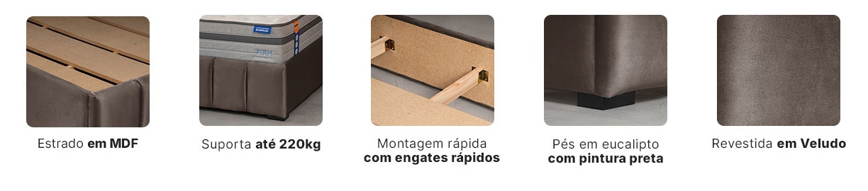 Diferenciais da Cama Uvaia Confira os diferenciais da Cama Uvaia, aproveite.