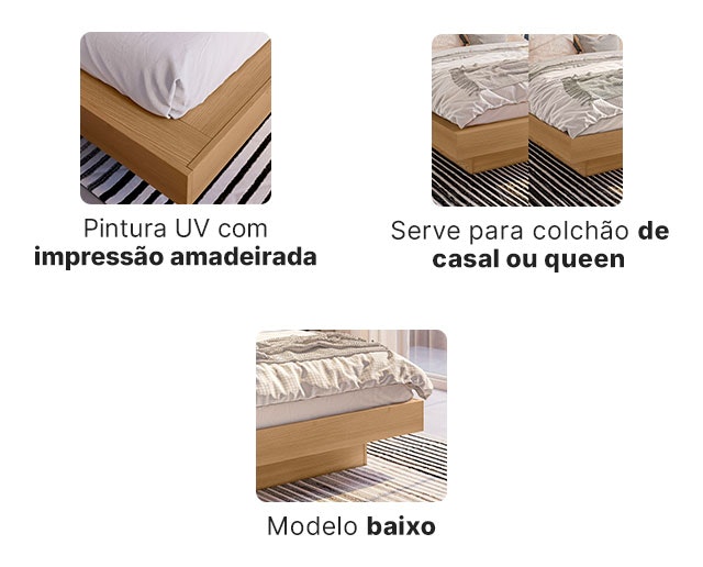 Cama Casal/Queen Tarumã