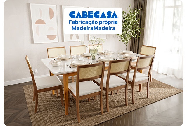 Linhas simples com detalhes sofisticados para sua sala de jantar.