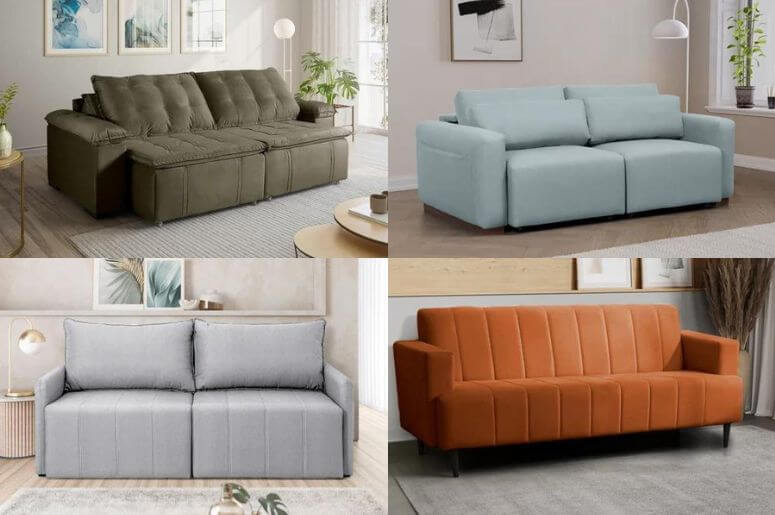 sofás para apartamento pequeno