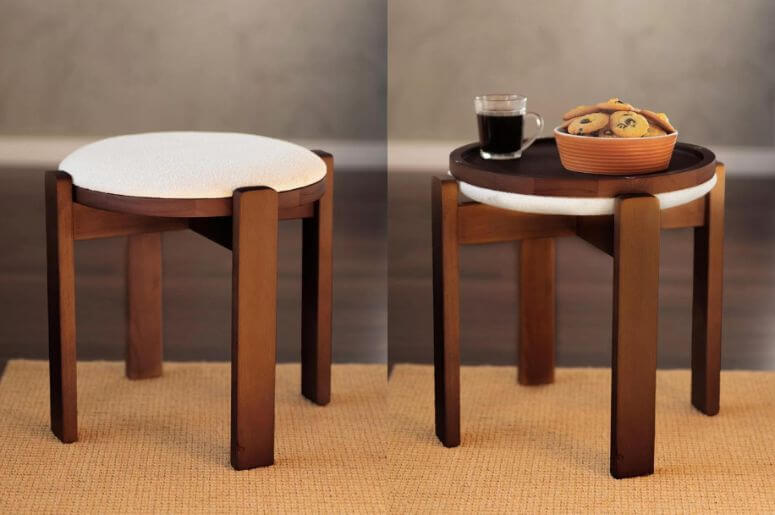 banquetas de madeira