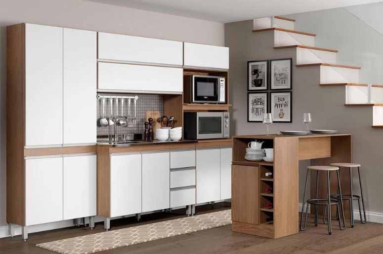 cozinha planejada com balcão