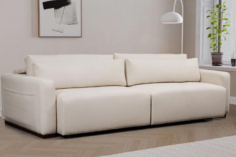 sofá retrátil e reclinável branco