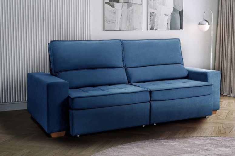 sofá azul