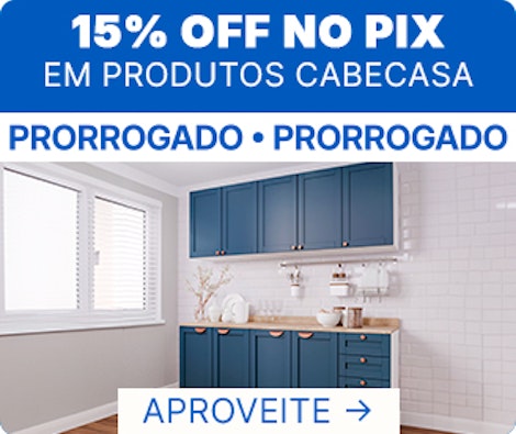 15% OFF no PIX para produtos CabeCasa