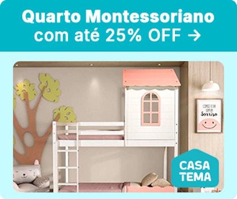 Quarto Montessoriano Casatema, com até 25% de desconto!