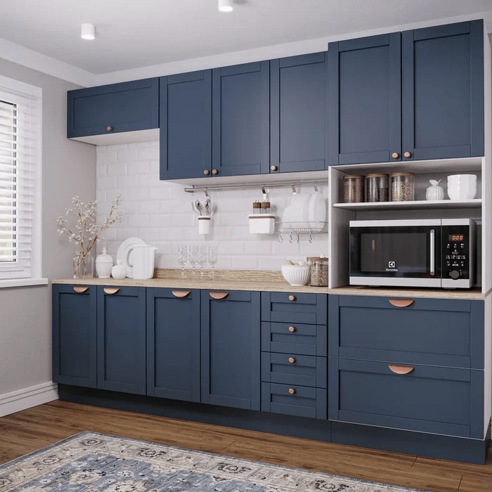 cozinha modulada azul