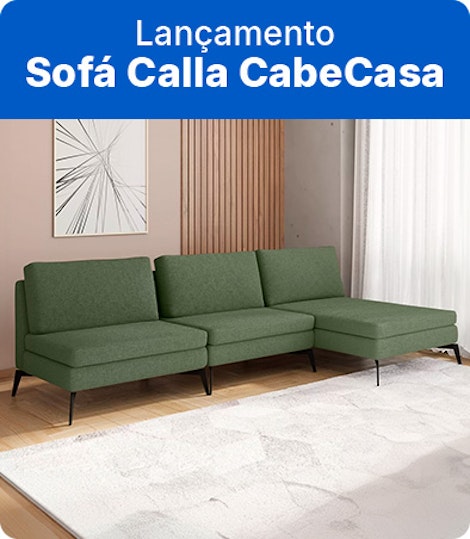 Sofá Calla CabeCasa, fabricação própria MadeiraMadeira.