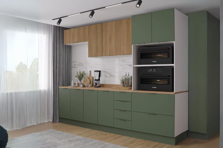 cozinha modulada verde