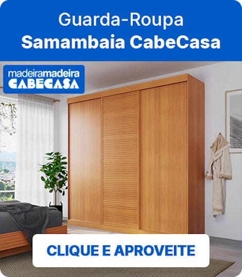 Conheça o Guarda-roupa Samambaia CabeCasa, fabricação própria MadeiraMadeira.