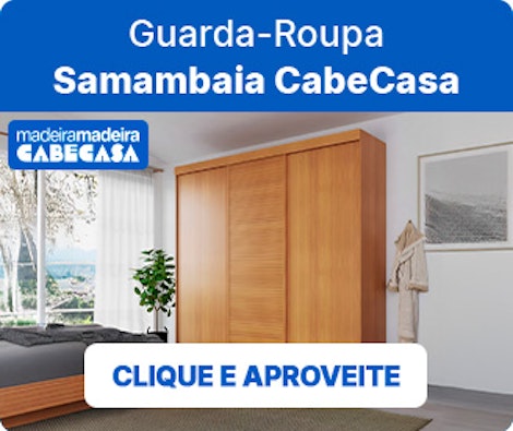 Conheça o Guarda-roupa Samambaia CabeCasa, fabricação própria MadeiraMadeira.