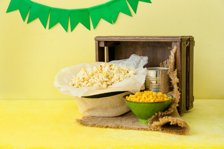 decoração com caixotes de feira