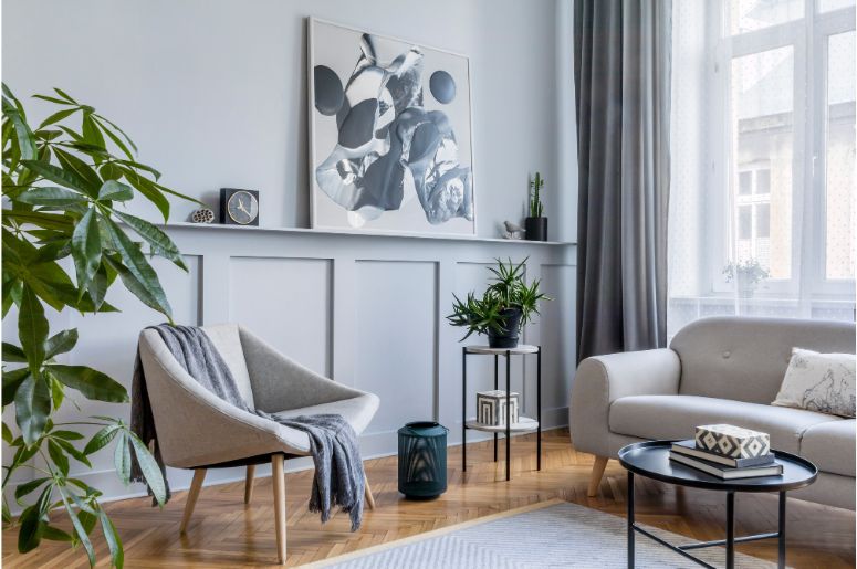 detalhes cinza na decoração