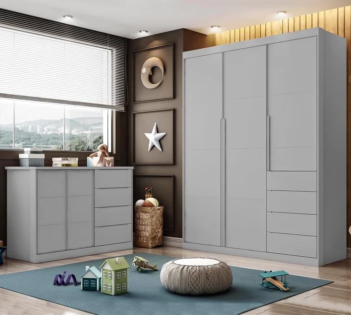 quarto cinza pérola