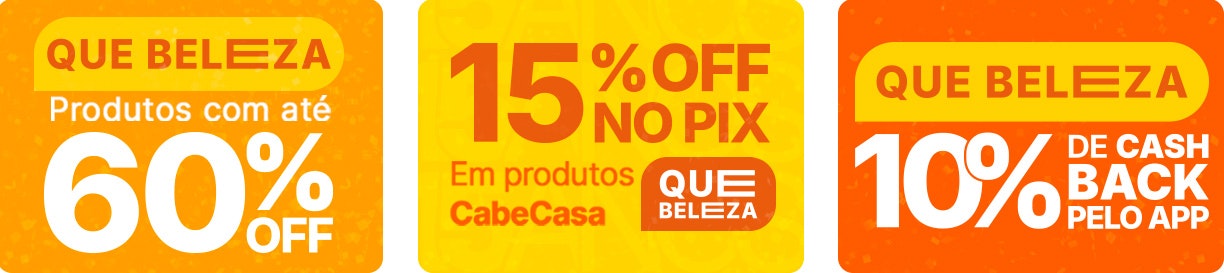 Diferenciais da campanha, 60% OFF - 15% OFF no PIX - 10% de CASHBACK pelo app