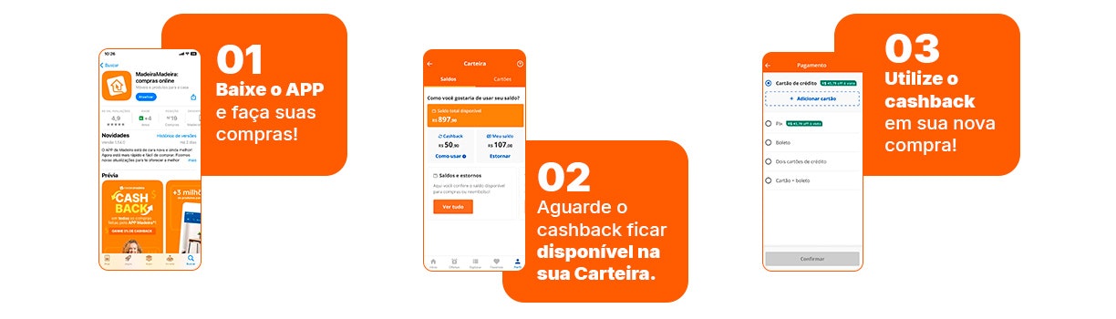 Confira o passo a passo para usar seu CASHBACK, aproveite!