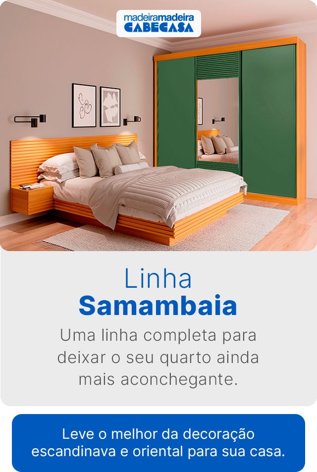 Linha Samambaia: uma linha completa para deixar o seu quarto ainda mais aconchegante.