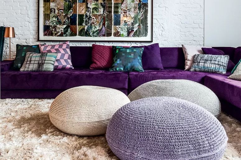 artigos de decoração tom lilás
