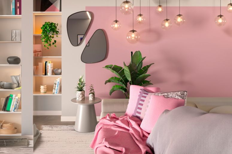 quarto lilás e rosa