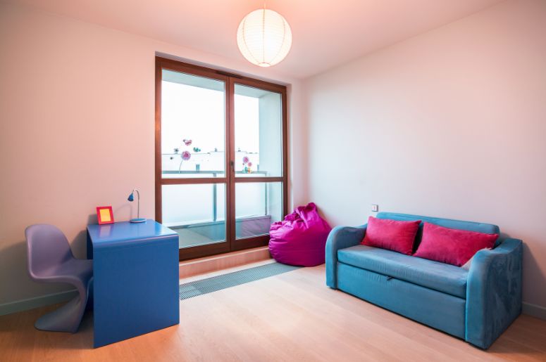 quarto rosa e azul tiffany