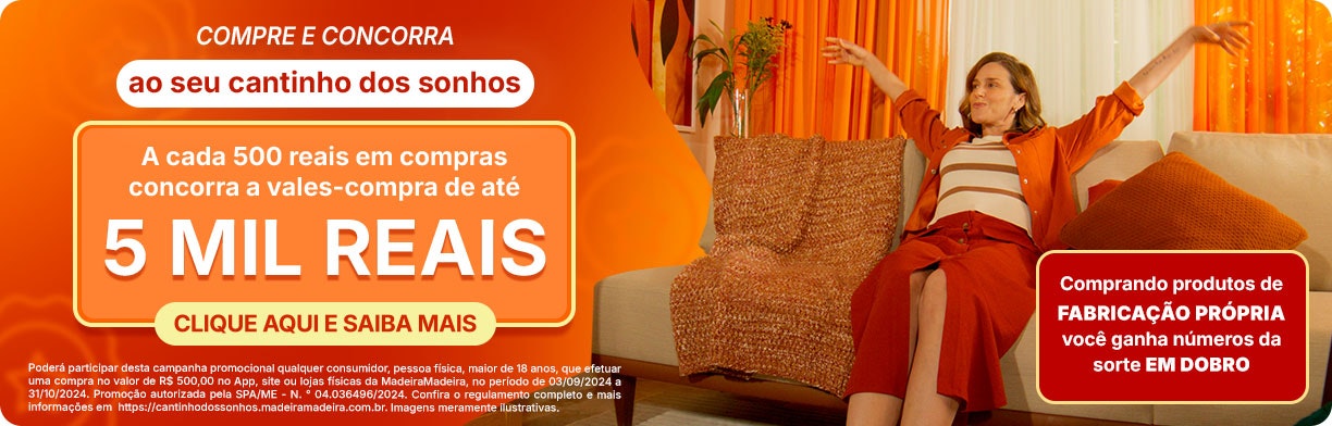 Compre e concorra ao seu cantinho dos sonhos, aproveite.