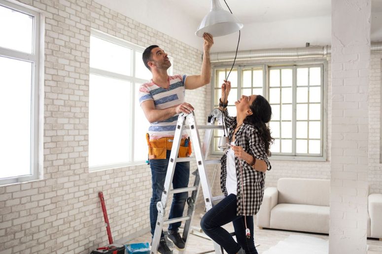 instalando a luminaria