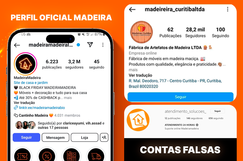 exemplo de conta verdadeira e falsa