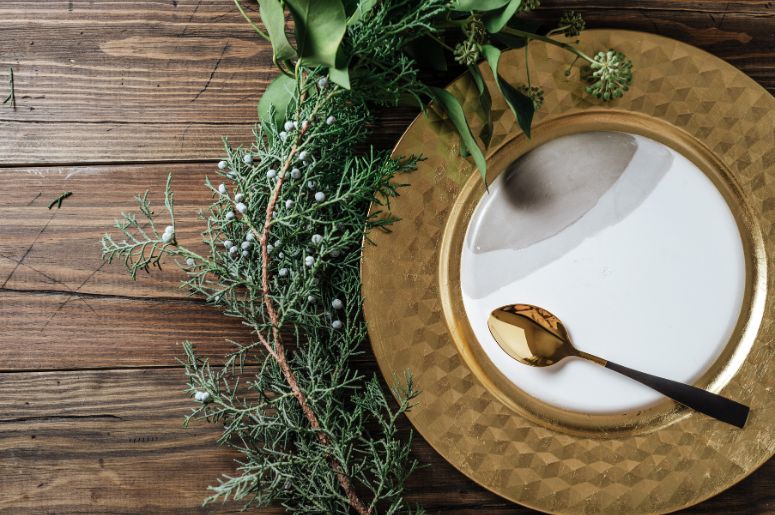 mesa de natal tropical