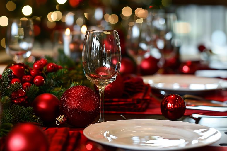 decoração de natal com enfeites