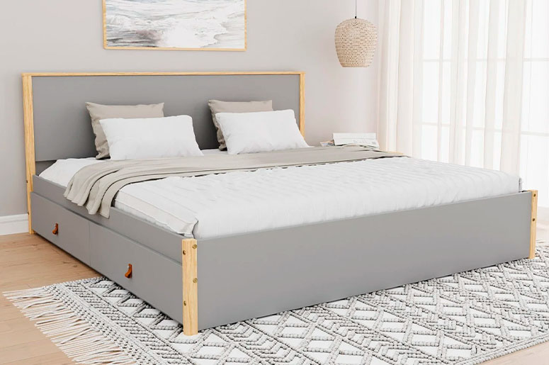 Cama king size com gavetas