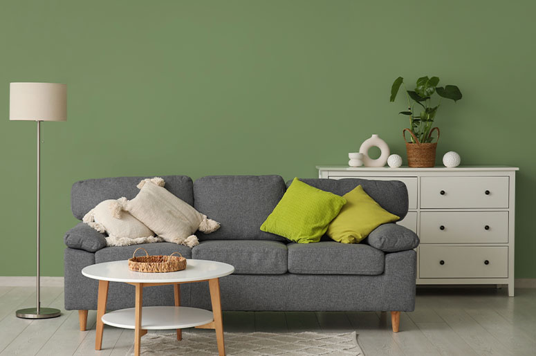 sala parede verde