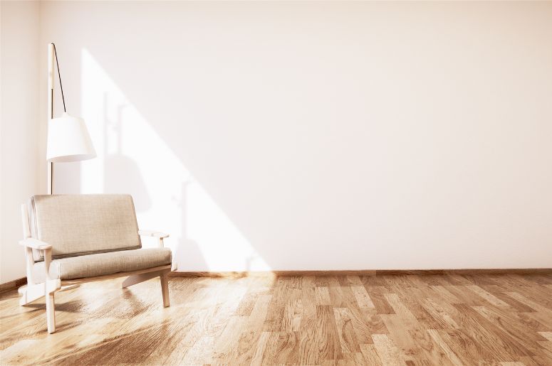 piso vinílico na sala