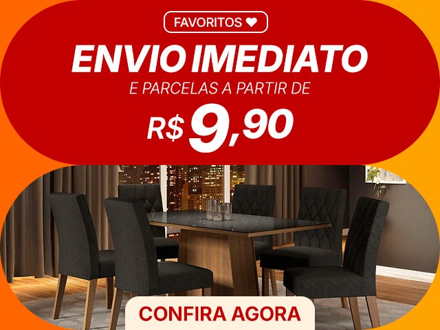Envio imediato: com parcelas a partir de R$9,90, aproveite.