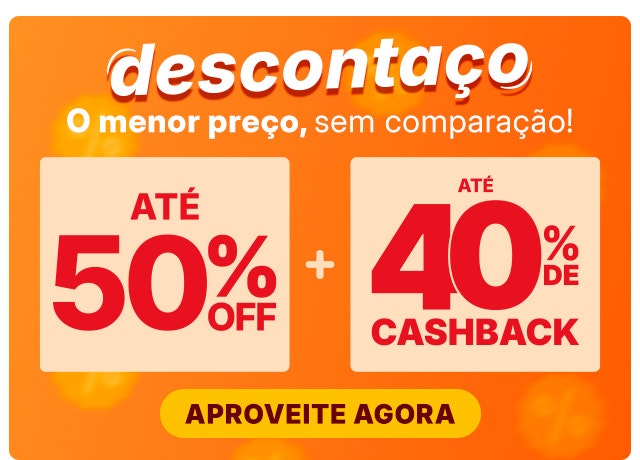 Descontaço Descontaço é na MadeiraMadeira: O menor preço, sem comparação. Até 50% OFF + até 40% de CASHBACK.